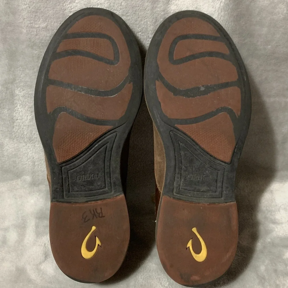 OluKai Walino Shoes Mens Size‎ 10 Brown Leather Oxford Dress Rubber Sole 10257